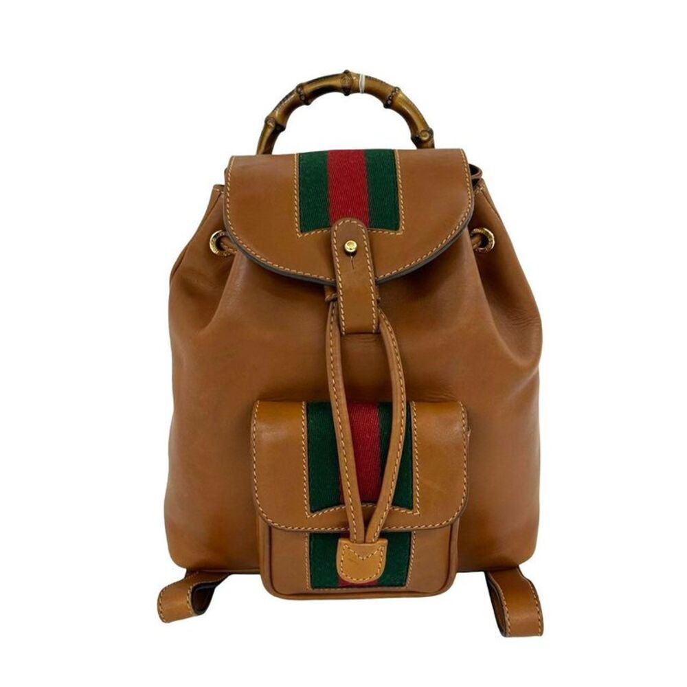 Gucci Bamboo Leather Backpack